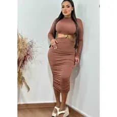 Vestido Feminino Suplex com Detalhe de Fivela Orgânica – Estilo e Conforto
