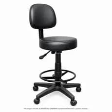 Mocho Alto Nice Tatuador Estética Giratório Com Aro Ergonômico Regulagem A Gás Suporta 110kg