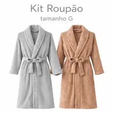 Kit  Roupões Plush M ou G Unissex Adulto Inverno Quentinho Promoção100% Poliester Macio Confortavel
