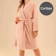 Roupão Microfibra Adulto  Corttex Super Macio Várias Cores Unissex Roupão de Banho