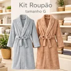 Kit  Roupões Plush M ou G Unissex Adulto Inverno Quentinho Promoção Não Perca Menor Preço