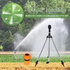 Aspersor Giratório Aspersor De Jardim Giratório Automático Com Tripé 360° Aspersor De Tripé Giratório Automático