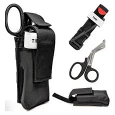 Kit Torniquete Tático Militar Primeiros Socorros + Tesoura Aph Ponta Romba Socorrista