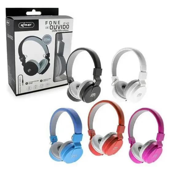 Fone de Ouvido Headset Gamer KP-428 Stereo com Fio e Microfone NFe Pronta Entrega