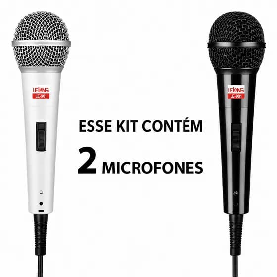Microfones Profissional 1028 Dinâmico P10 Cor Preto/cinza