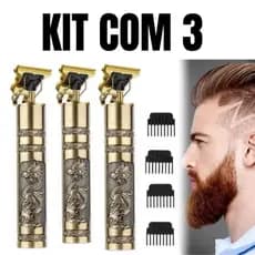 kiT 3 Maquinas de cortar cabelo barba e pelos