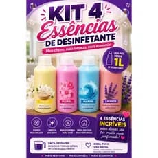 kit 4 desinfetante rende 4 litros