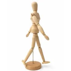 Boneco Articulado de Madeira Modelo Manequim 32 cm e 22 cm Desenho Arte Moda Croqui Modelo Humano