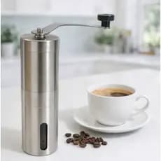Moedor Café Manual Inox Gourmet Caseiro Giratório Portátil Grãos Moedor De Grão