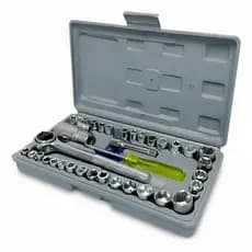 Kit Jogo Chave Soquete Catraca 40 Peças Ferramentas Maleta Caixa de ferramenta