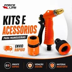 Engate Rápido Macho Fêmea Forceline 1/2 Adaptador Emenda Mangueira