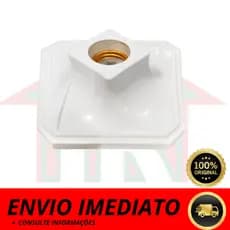 Kit Plafon Quadrado Branco Spiral Soquete E27 Bivolt GB