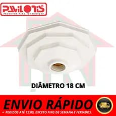 Kit Plafon Luminária de Teto Branco E27 Bivolt Pavilonis