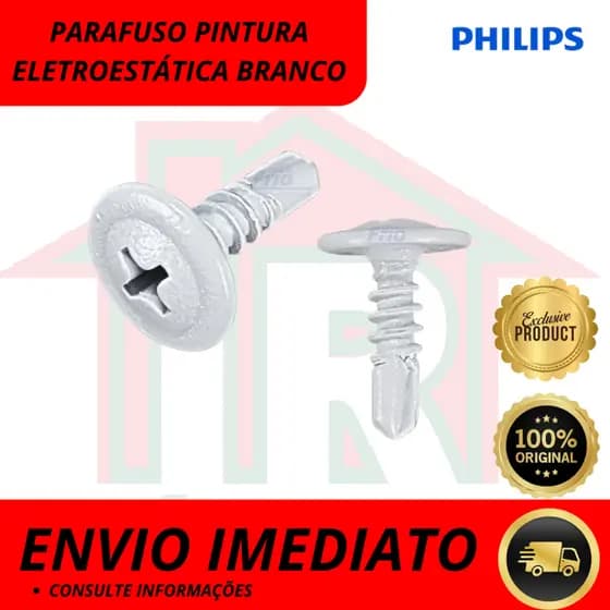 Parafuso Branco Auto Brocante Flangeado 4,2x13 Phillips