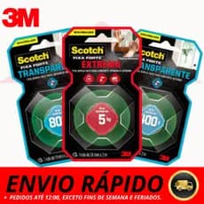 Fita Dupla Face 3M Original Extrema Fixa Forte  24X2 19X2 12X2 Fixa Quadro Espelhos