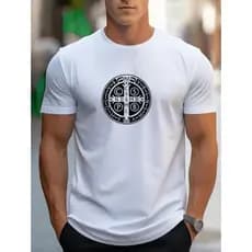 Camisa Básica Lisa Masculina P ao GG em Malha 100% Algodão Fio Penteado 30.1 SÃO BENTO.