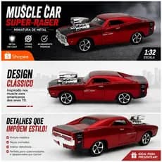 Carrinho De Ferro Vermelho Dodge Clássico Miniatura Fricção