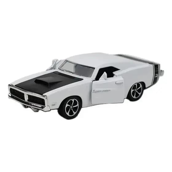 Carrinho De Ferro Branco Dodge Clássico Miniatura Para Presente