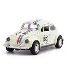 Carrinho Ferro Fusca Fricção Metal Miniatura Brinquedo 53 Branco