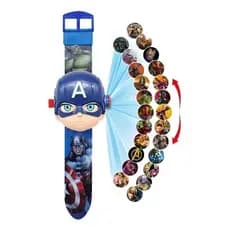 Relógio Digital Projetor De Imagens Infantil Capitão América