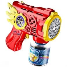 Pistola Arma Lança Bolha de Sabão Automática L2IMPORTS Cor Rosa Com Luz