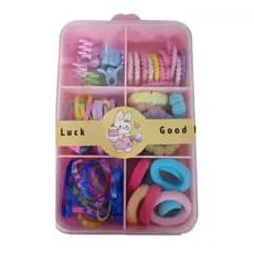 kit Para Cabelo Infantil Estojo Organizador Elásticos e  Presilhas + MIMO