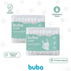 Cotonetes Hastes Flexíveis Buba Infantil Para Bebês Com 60/120/180/240 Unidades + Brinde