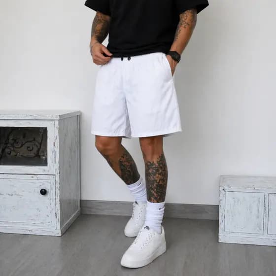 Shorts Tactel Masculino Liso Casual Bermuda Elastano Streetwear Básico Masculina Treino Secagem Rapida