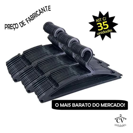 Cabide Plástico JP Adulto 35 unidades