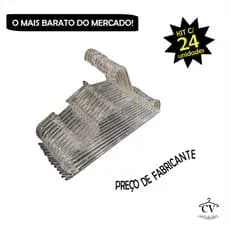 Cabide em Acrílico Nilda para roupas 24 unidades