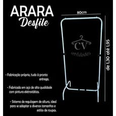ARARA DE ROUPAS PARA O QUARTO ( 80 CM)