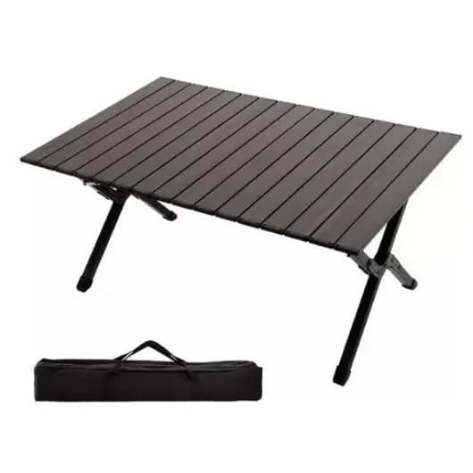 Mesa Dobrável Portátil Alumínio Praia Acampamento Picnic 87x60x47cm