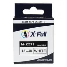 XFull M-K231 fitas compatível para etiquetador brother Pt-70 Pt-80 Pt-90