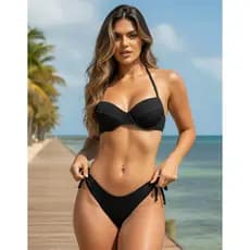 Biquinis Asa Delta Fio Duplo Top Aro Com Bojo Proteção UV Moda Praia