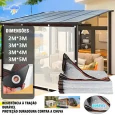 Lona transparente impermeável- Lonas de plástico capa resistente para cercos de pátio, jardins, galinheiros e pátios