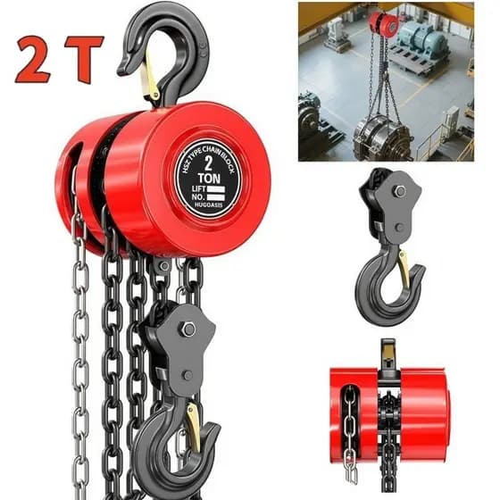 Talha Manual 2 Toneladas - 3 Metros Linha Mecânica Profissional