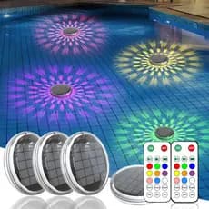 2 Pacotes Luzes Flutuantes Para Piscina, Lâmpada LED Que Muda De Cor Solar Redonda À Prova D'água Bola Subaquática