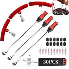 30 Kit Conjunto De Ferramentas De Troca De Pneus Profissional Desmontagem Rim Protector/Valve Tool/Valve Cover and Core