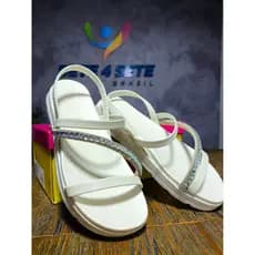 Sandália Plataforma Salto Flatform Conforto Moleca Papete Passeio verão macia leve alta