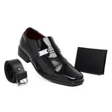 Sapato Social Bico Quadrado Vegas Store Brilhante Promoção