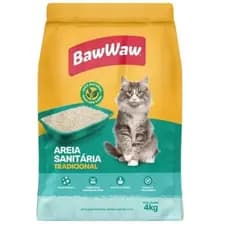 Areia Sanitária Baw Waw Areia Sanitária Tradicional Para Gatos 4kg