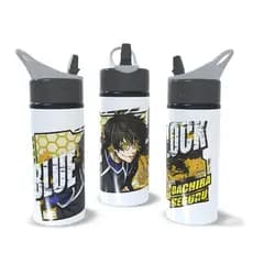 Garrafa Squeeze Blue Lock Anime Exclusiva Alumínio Infantil Escolar