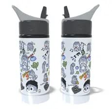 Garrafa Squeeze Stray Kids Coleção Exclusiva Mascotes Stay Kpop Personalizada Alumínio