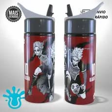 Garrafa Squeeze Blue Lock KAISE com Nome Exclusiva Alumínio Infantil Escolar