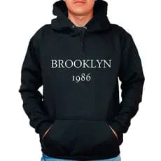 Moletom canguru unissex brooklyn 1986
