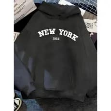 Moletom Canguru Unissex Blusa Frio Com bolso Capuz Casaco Feminino Masculino Algodão New York