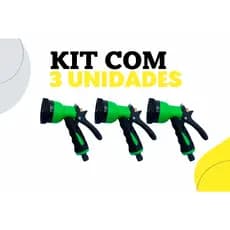 Esguichos Pistola Para Mangueira Jardim 7 Jatos Bico (Resistente) - kit com 3 Unidades