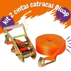 Kit 2 Cinta Catraca Amarração 800kg Caminhão Carretinha Moto JetSki
