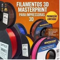 Filamento PETG / PLA MasterPrint Premium 1Kg Impressora 3D Várias Cores