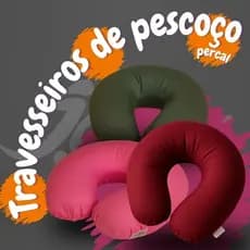 Almofada De Pescoço Viagem Travesseiro Adulto e infantil  Travesseiros Protetor Percal 34cm x 34cm